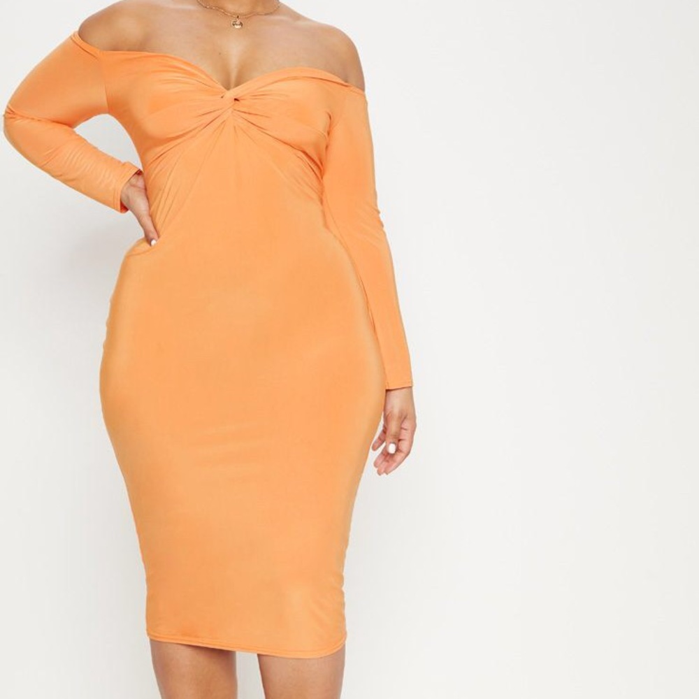 Off shoulder dress by Pretty Little Thing size 14